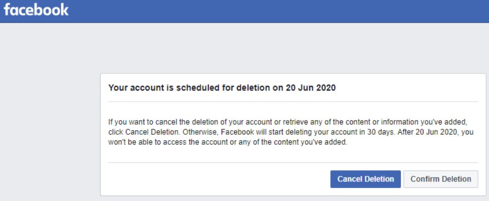 Recover Deleted Facebook Account